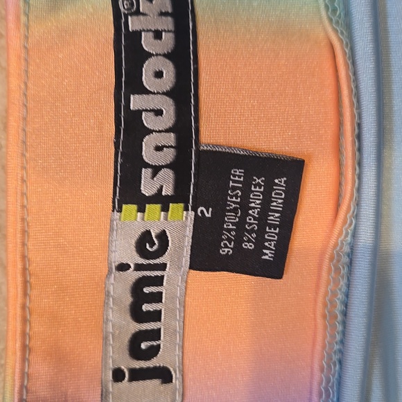 Jamie Sadock Unique Multi-Color Pastel Ombre Leisure Skort with Zipper Pockets - Picture 8 of 10